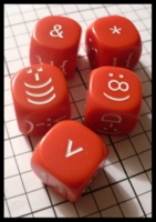 Dice : Dice - 6D - Emotidice Red - Ebay Mar 2010